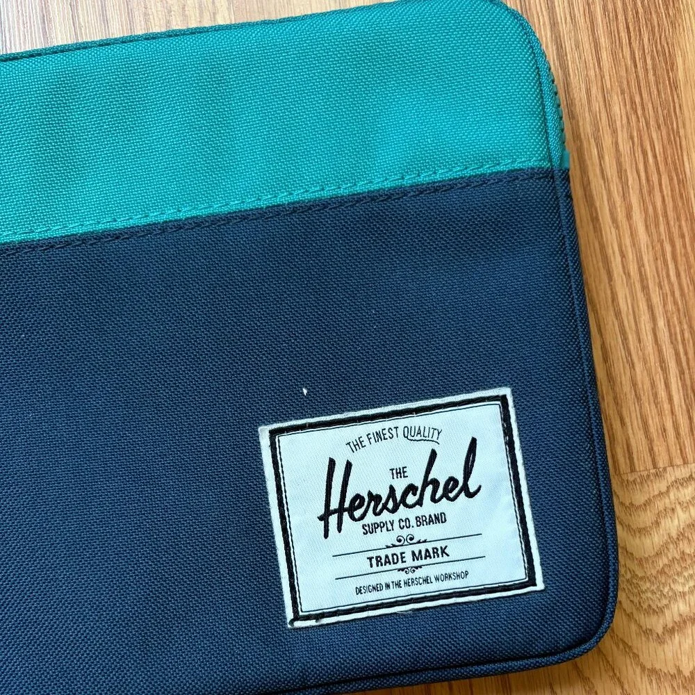 Navy Blue/Turquoise Zip Top Cloth Tablet Case by The Herschel Supply Co.